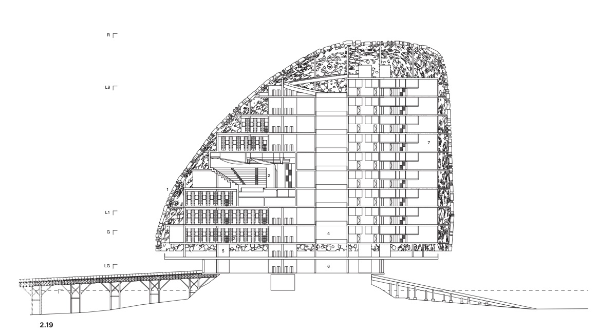 Pleasure Holm at Birnbeck Island, cross section.