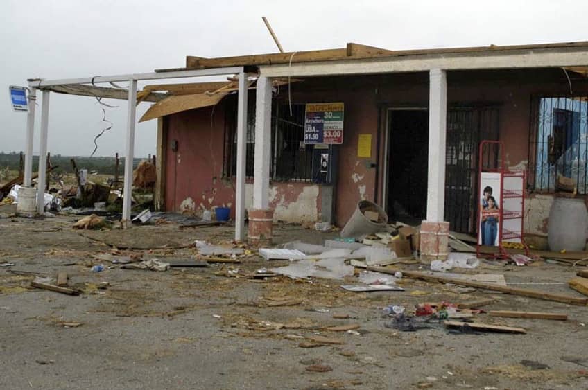 Tornado damage in Rosita Valley, Texas. Photo: Ilan Kelman