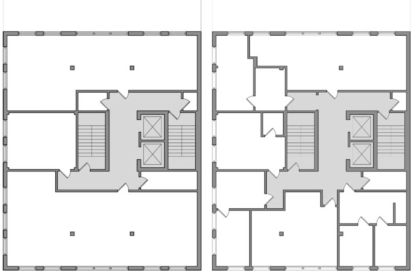 Figure 1: Comparison of building floor adaptation: 1926 (left) and 1981 (right). Source: Kayatekin (2021)