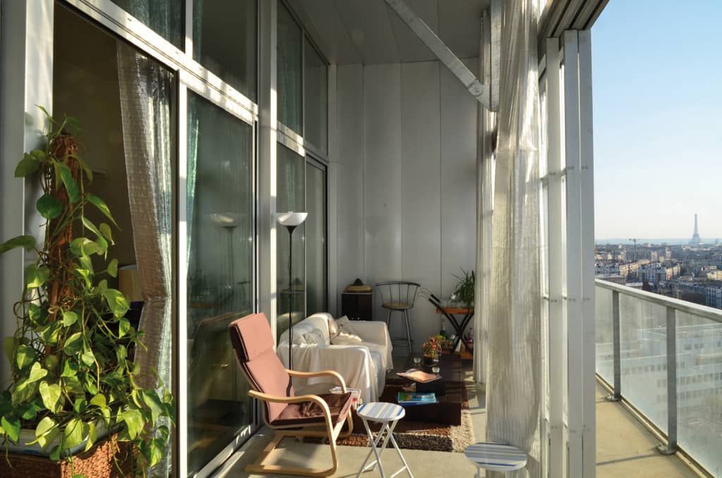 Grand Parc in Bordeaux, France by Lacaton & Vassal architects. The balcony has two thresholds for residents: an enclosable balcony within the unit and an outer. open balcony