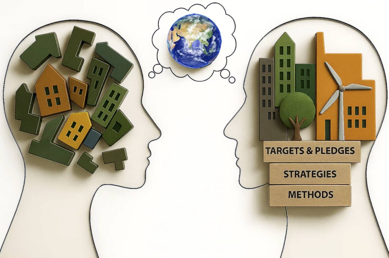 The current situation is implausible: there are pledges for 2030 but no roadmaps for their fulfilment over time. Image: Giovanna Cassavia (TU Graz).